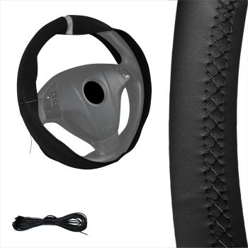 XLBG4 Xkeribom Leder Lenkradbezug zum Schnüren 37-38cm 12 Uhr Markierung mit Farbauswahl + STAFFELPREISE